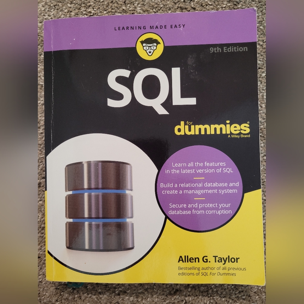 SQL for Dummies 9th Edition Book
